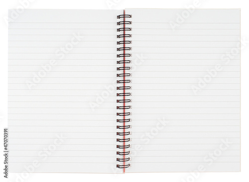 Open Notebook Isolated on White