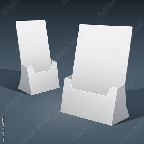 Blank Brochure Holders for Designers. Vector.