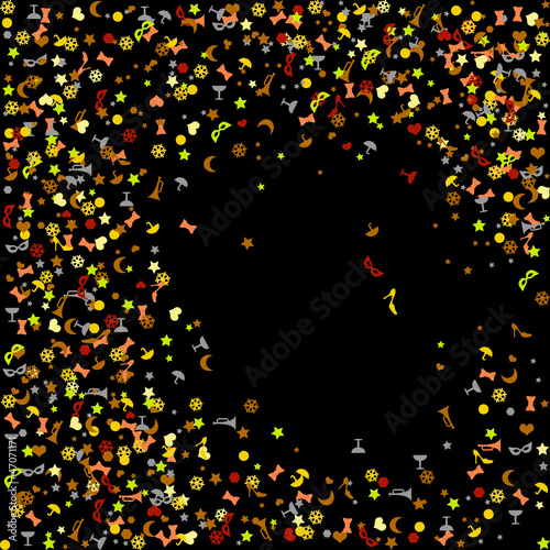 Confetti, New Year's celebration - background