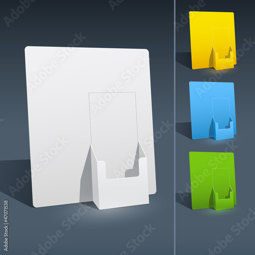 Blank brochure holder template for designers.