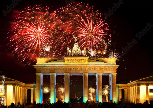 Berlin, Brandenburger Tor, Feuerwerk, Silvester