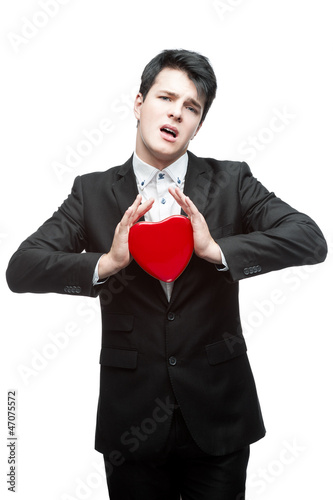 young funny business man on valentine's day © photo-nuke