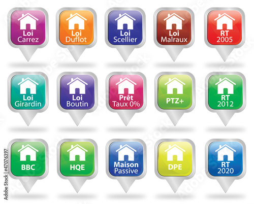 bulles carré Argent : Maison Immobilier