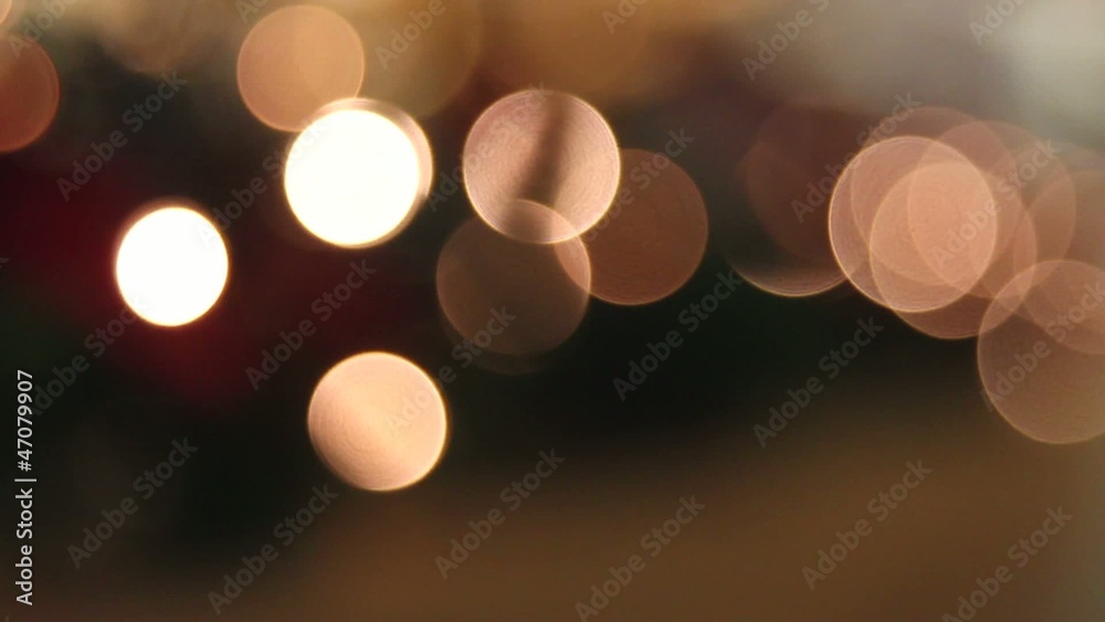 Holiday Blinking Christmas Lights with Bokeh Background