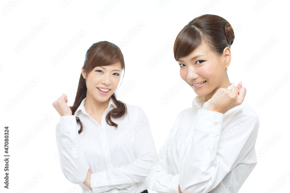 Beautiful asian businesswomen on white background Beautiful asian businesswomen on white background