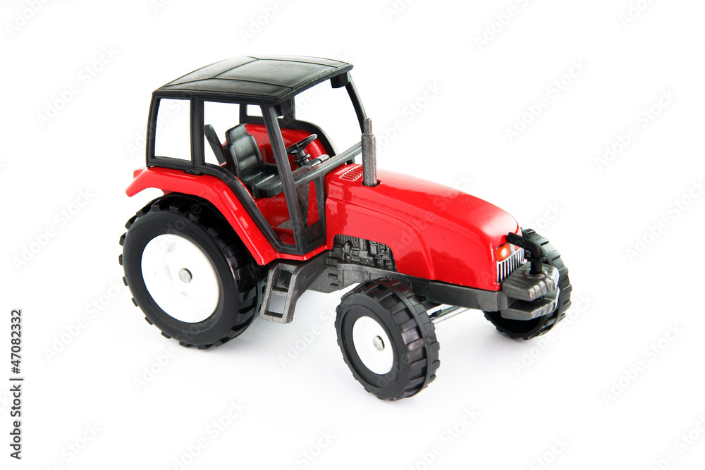 Red toy tractor