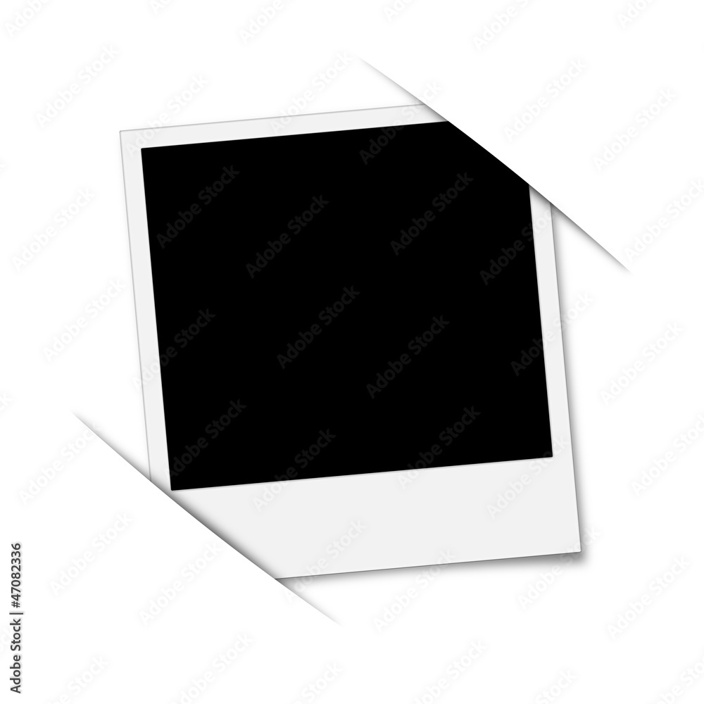 Polaroid Bild eingeklemmt in Schlitze - Foto Bilderrahmen Polaroid Bild eingeklemmt in Schlitze - Foto Bilderrahmen