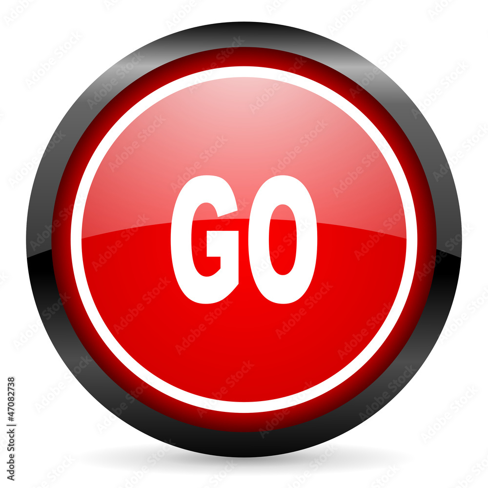 go round red glossy icon on white background go round red glossy icon on white background