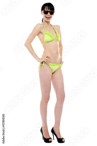 Beautiful bikini swimsuit model
