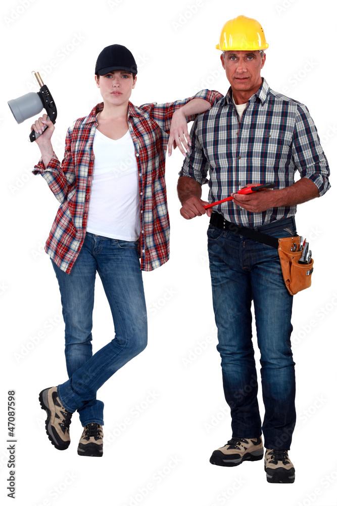 Bricklayer and welder Bricklayer and welder