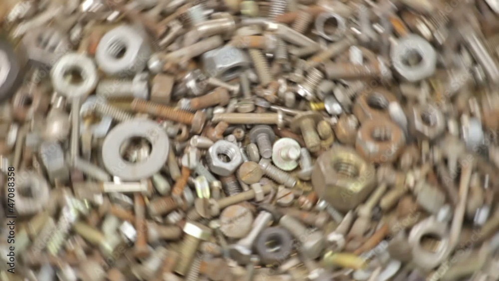 Closeup of steel screws and bolts Closeup of steel screws and bolts