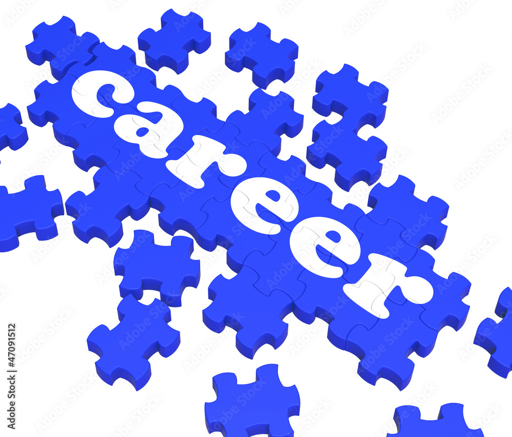 Career Puzzle Showing Job Skills Career Puzzle Showing Job Skills