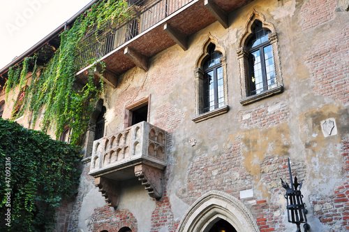 Balkon von Romeo und Julia in Verona, Italien photo
