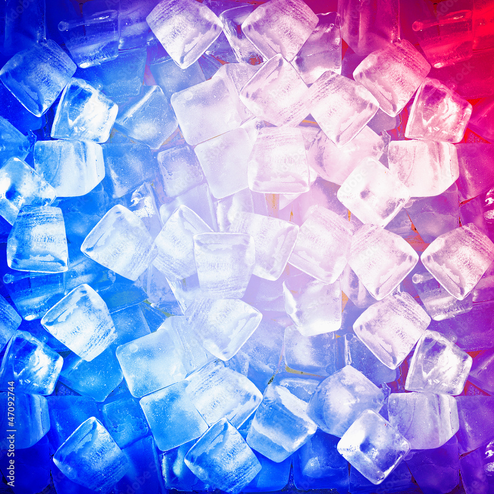 background with ice cubes in blue light background with ice cubes in blue light