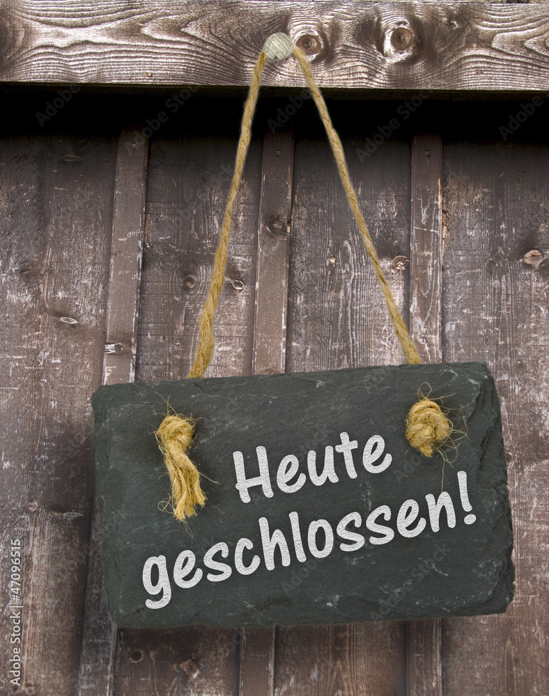 Heute Geschlossen Stock-Foto | Adobe Stock