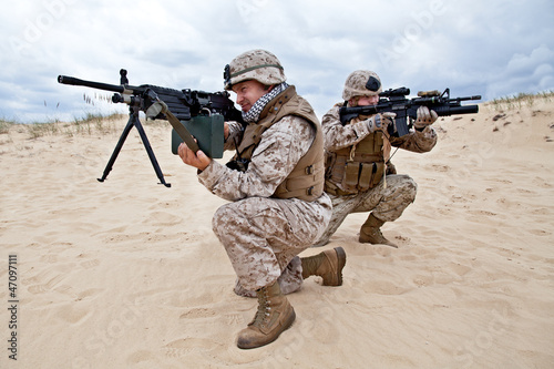 US marines in action