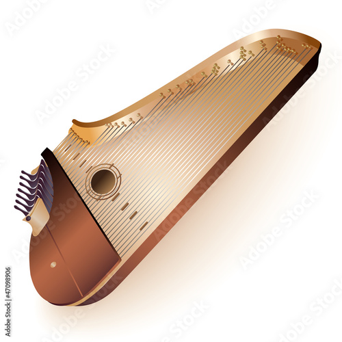 Traditional kantele. Isolated on white background