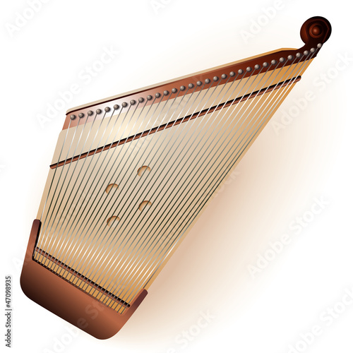 Traditional kantele. Isolated on white background