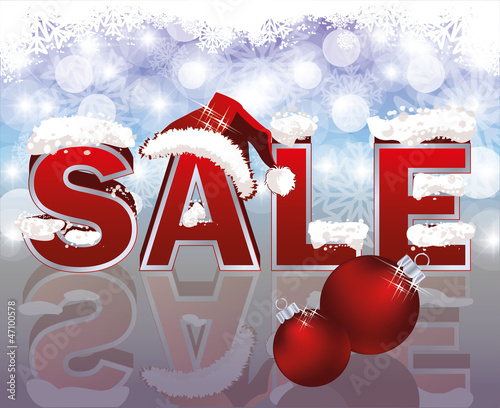 Christmas sale banner, Vector Illustration