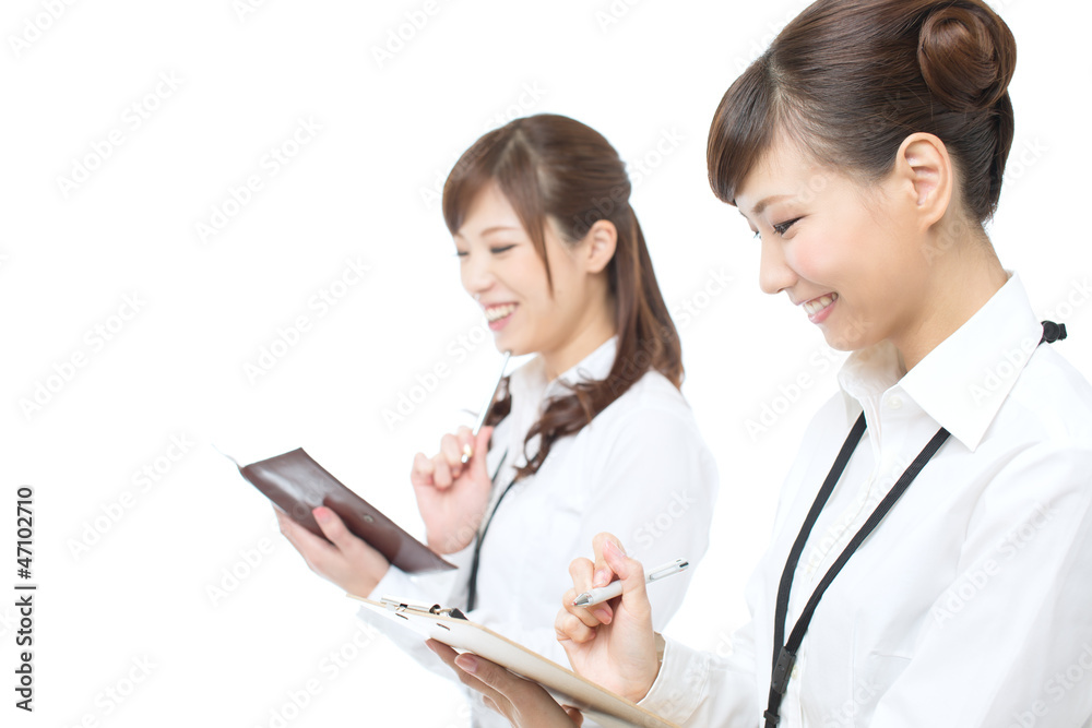 Beautiful asian businesswomen on white background Beautiful asian businesswomen on white background