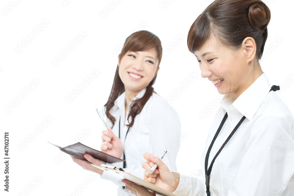 Beautiful asian businesswomen on white background Beautiful asian businesswomen on white background
