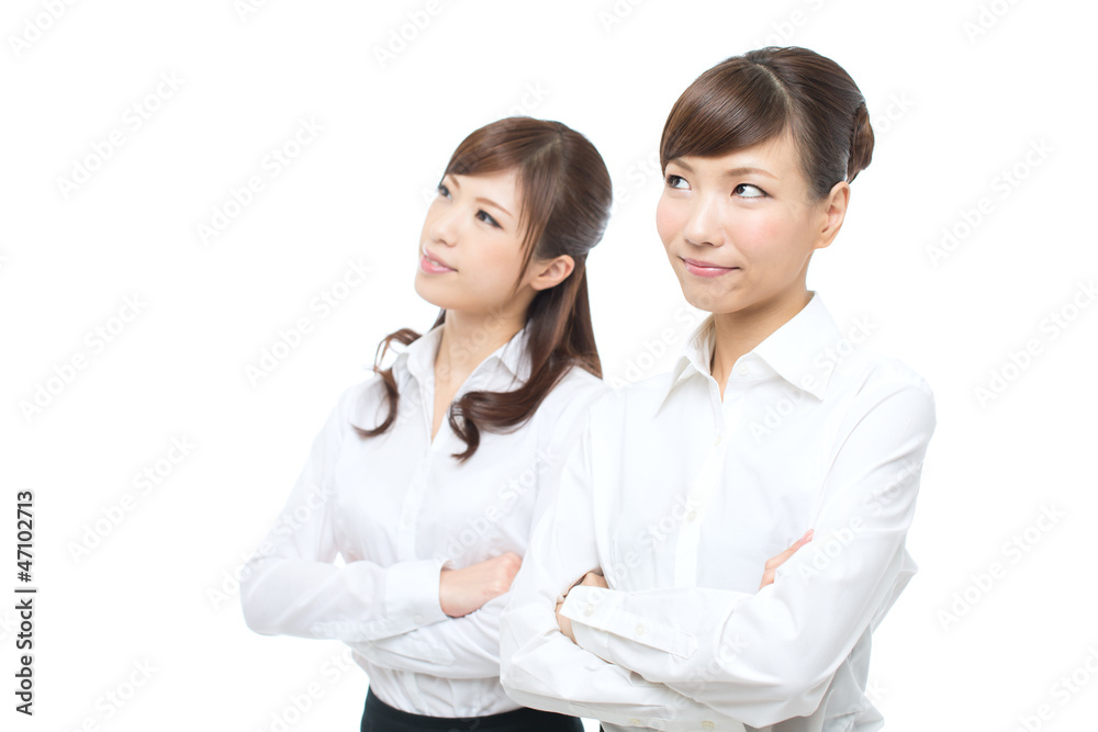 Beautiful asian businesswomen on white background Beautiful asian businesswomen on white background