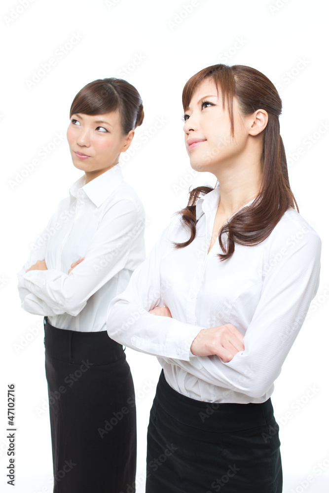 Beautiful asian businesswomen on white background Beautiful asian businesswomen on white background