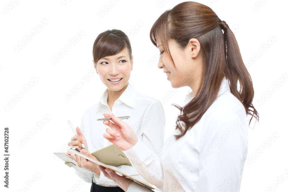 Beautiful asian businesswomen on white background Beautiful asian businesswomen on white background