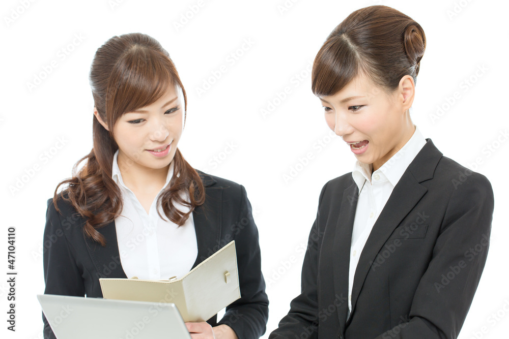 Beautiful asian businesswomen on white background Beautiful asian businesswomen on white background