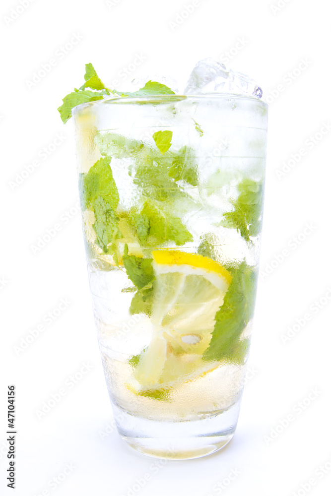 Mojito cocktail, Mojito cocktail mixed with mint,lime and sugar Mojito cocktail, Mojito cocktail mixed with mint,lime and sugar