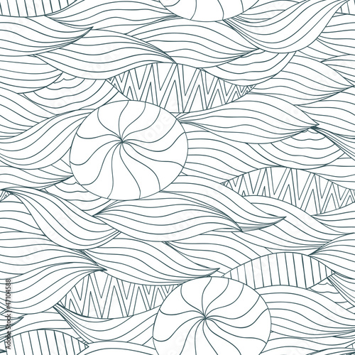Abstract seamless pattern. Marine background