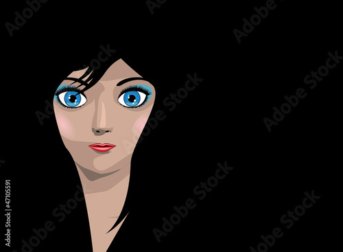 Black haired woman