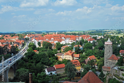 Bautzen, Blick vom Lauenturm Richtung Friedensbrücke