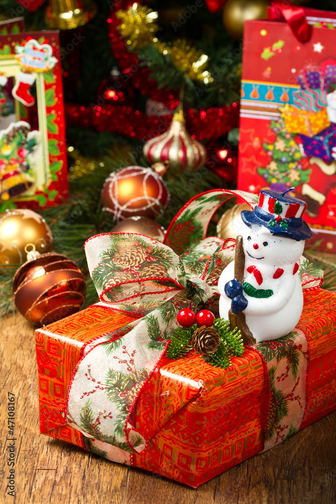 Christmas Tree and Christmas gift boxes