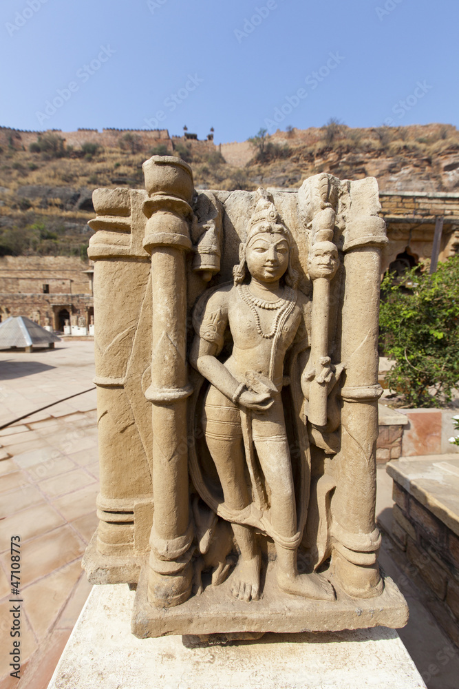 Gwalior fort in Madhya Pradesh - statue.