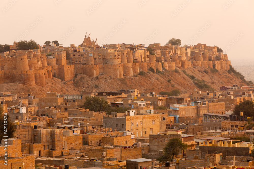 Panorama of the Golden Fort of Jaisalmer, Rajasthan