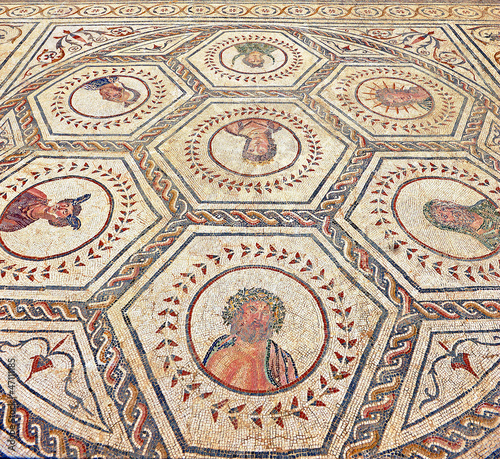 Mosaico romano del Planetario, ruinas de Itálica, Sevilla