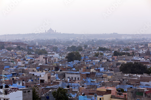Jodhpur Blue City with views to Umaid Bhawan Palace. © davidevison
