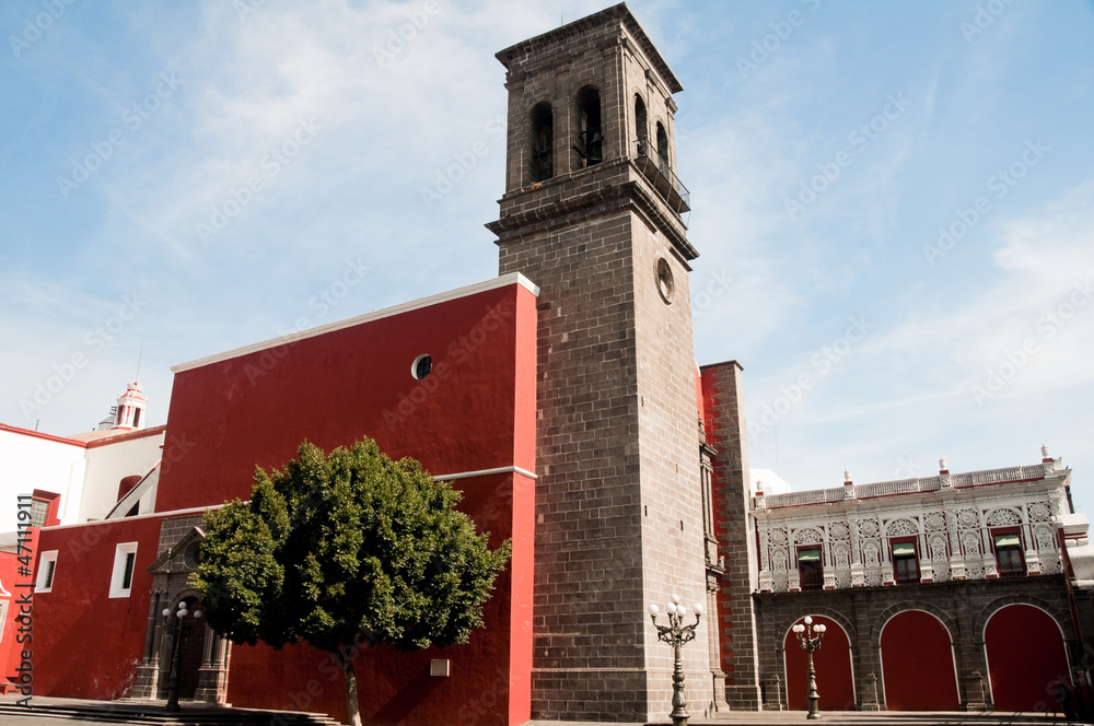 Iglesia de Santo Domingo, Puebla (México) Stock Photo | Adobe Stock