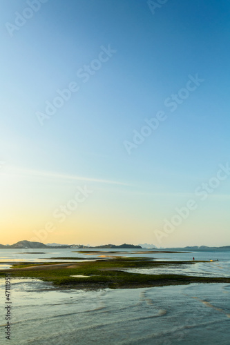 East coast of phuket in the evening when low tide
