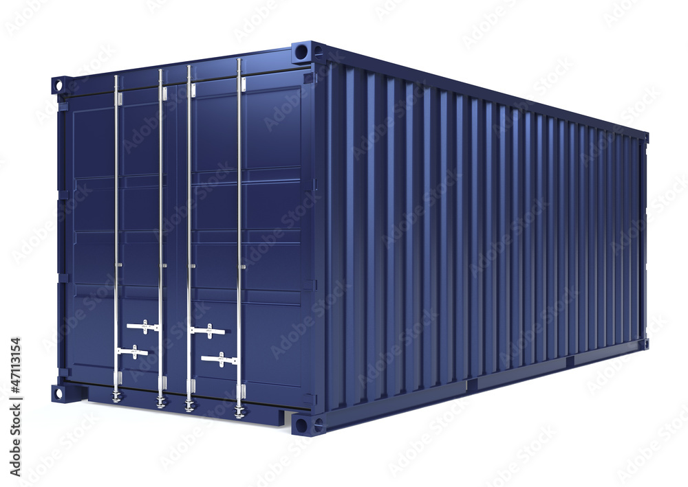 blue cargo container blue cargo container