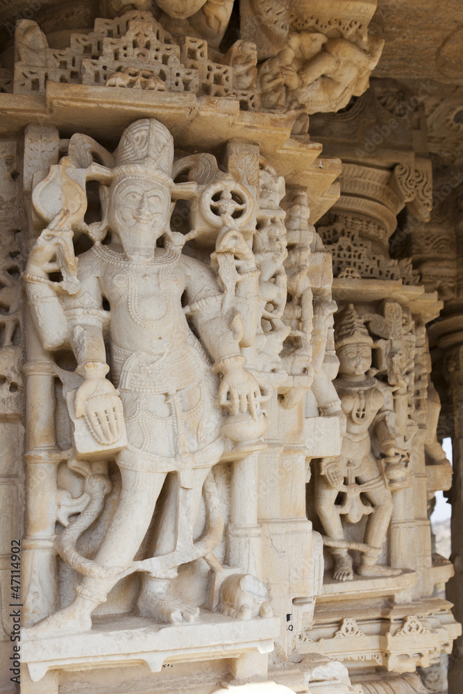 Temple carvings in Kumbhalgarh Fort , Rajasthan