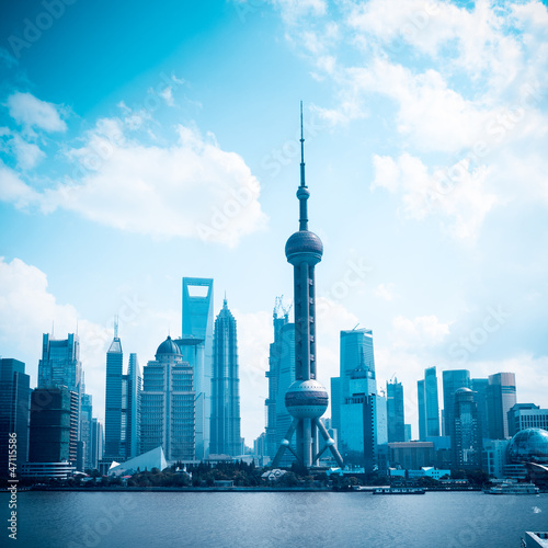 Photography modern building in shanghai