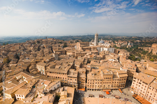Vista aerea di Siena, Piazza del Campo © ronnybas