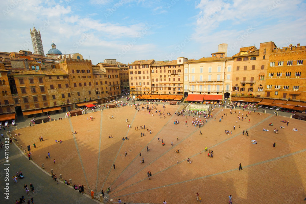 Obraz premium Piazza del Campo, Siena - Toscana