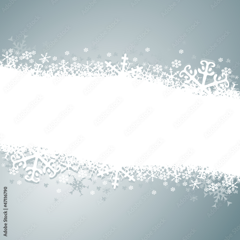 Fototapeta premium christmas card with snowflakes