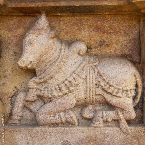 Nandi (bull) carving, Palampet Ramappa Temple,