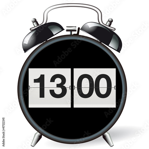 Wecker retro - Uhrzeit 13:00