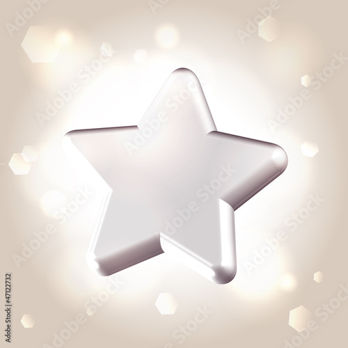 Silver metallic star prize