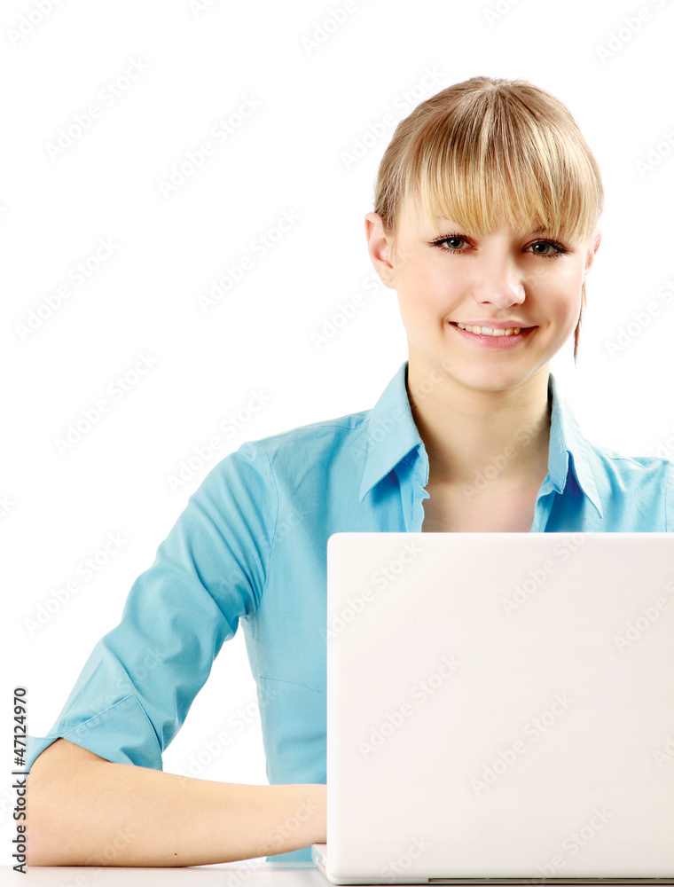 Closeup portrait of an attractive young woman Closeup portrait of an attractive young woman